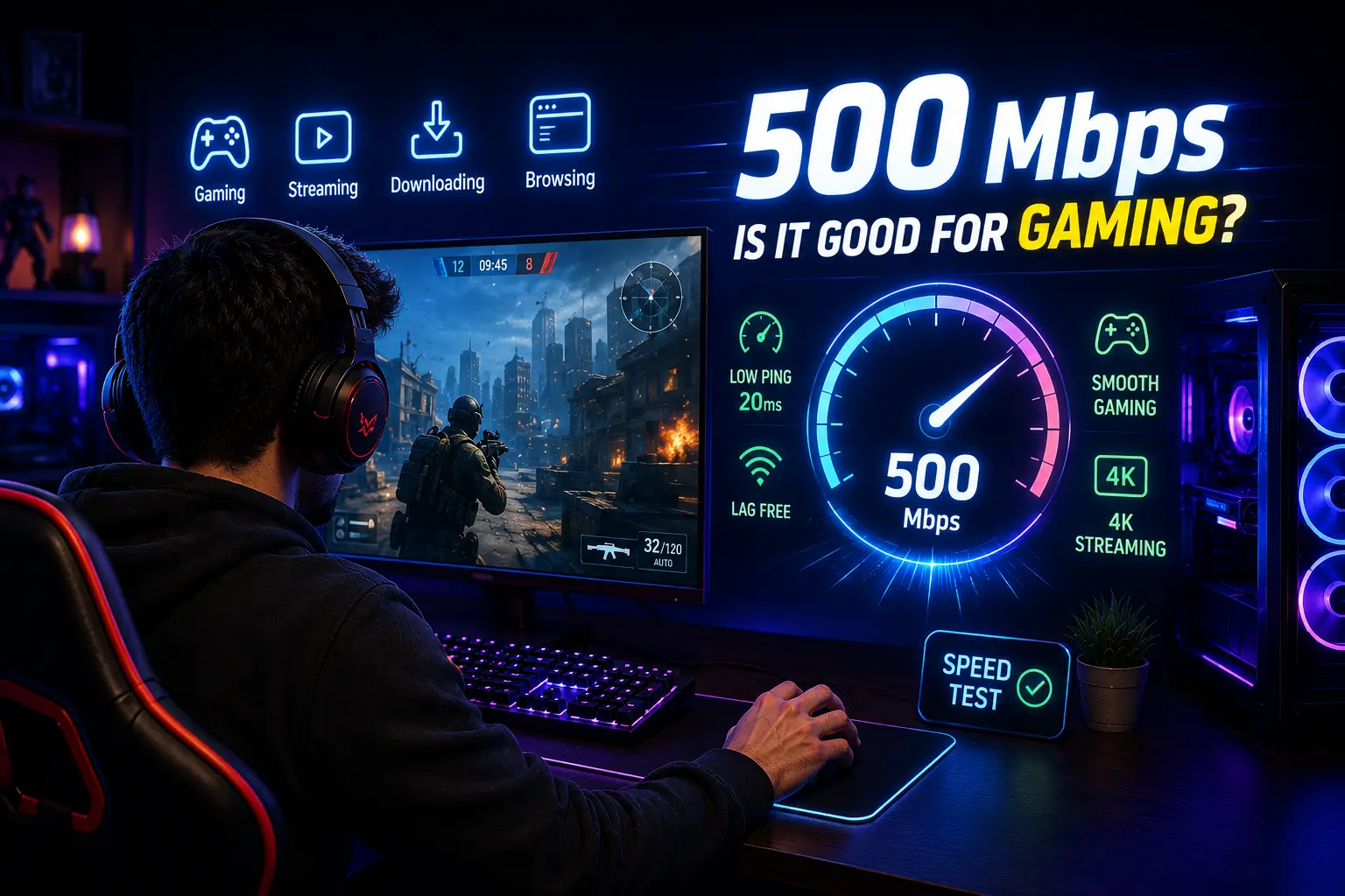 Is 500 Mbps Good for Gaming? (Honest Answer + Speed Guide) 2 Is 500 Mbps Good for Gaming? (Honest Answer + Speed Guide)