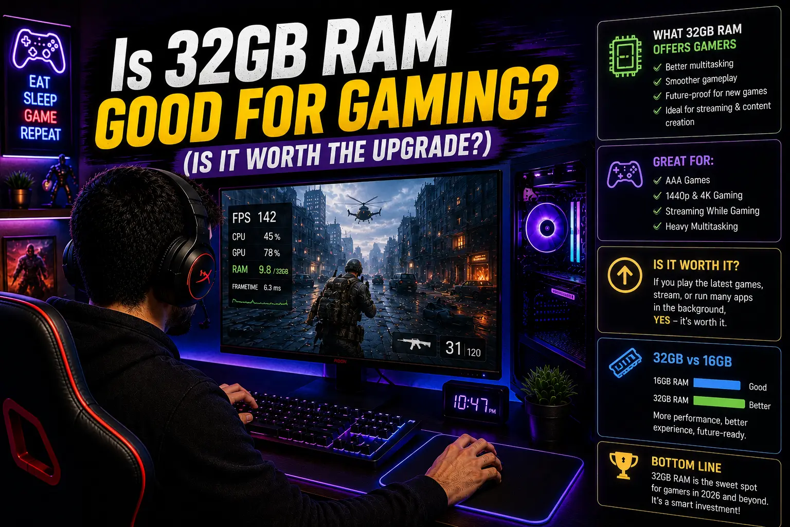Is 32GB RAM Good for Gaming? (Is It Worth the Upgrade?) 2 Is 32GB RAM Good for Gaming? (Is It Worth the Upgrade?)