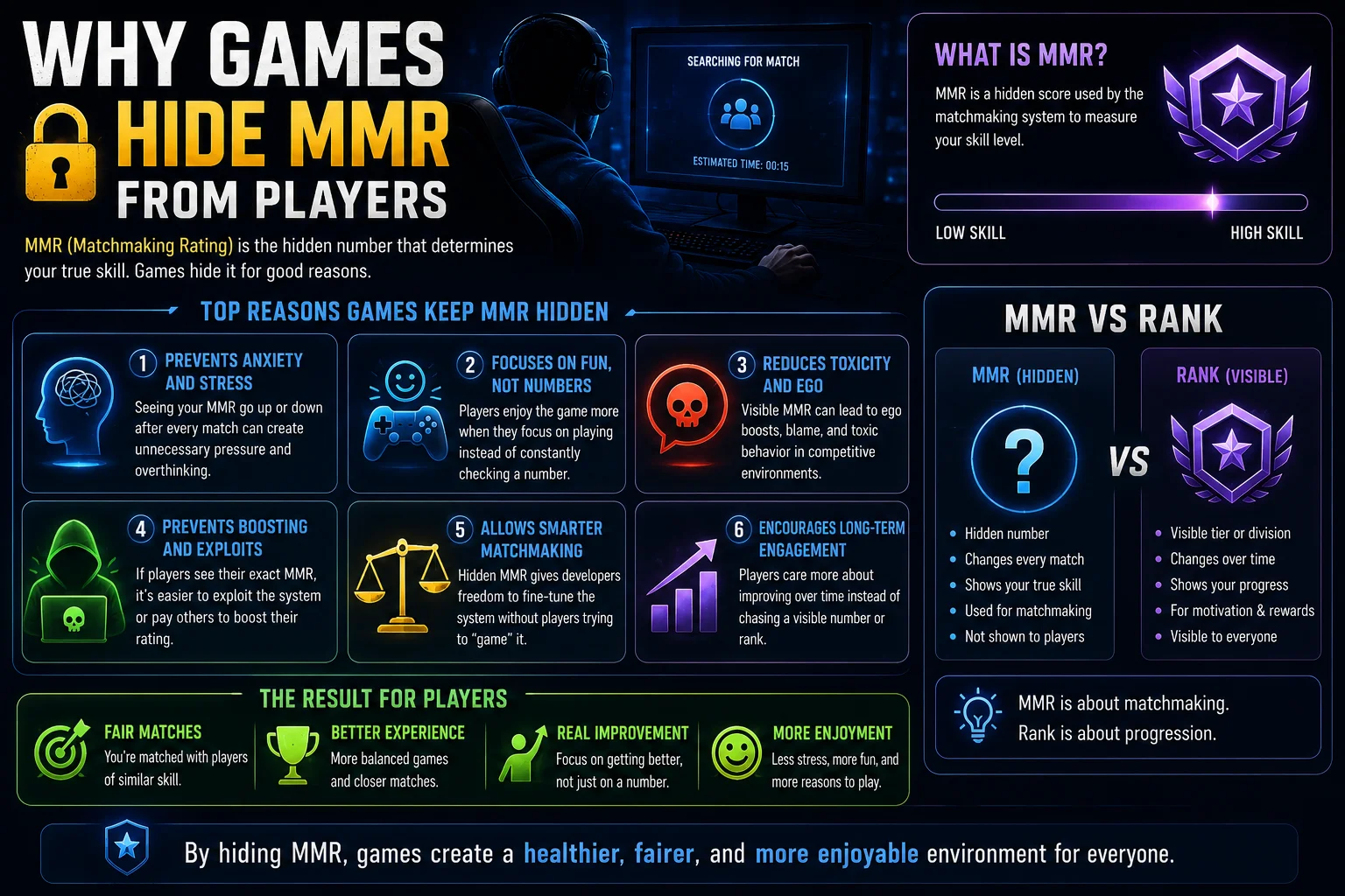 What Does MMR Stand For in Gaming? (Matchmaking Rating Explained) 6 Why Games Hide MMR From Players