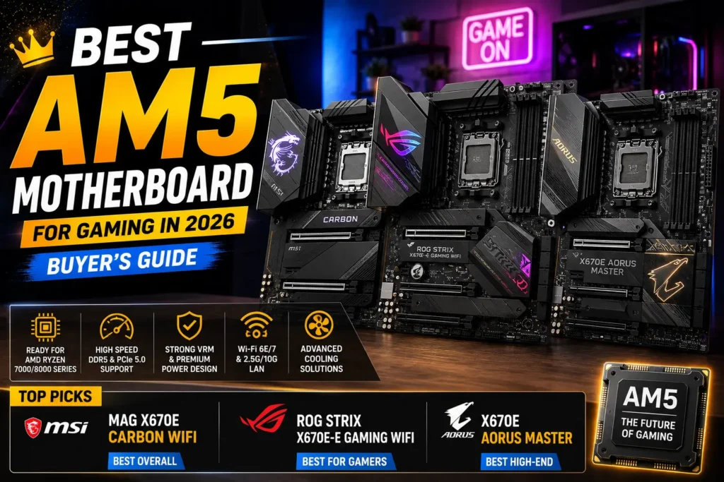 Best AM5 Motherboard for Gaming in 2026 (Buyer's Guide)