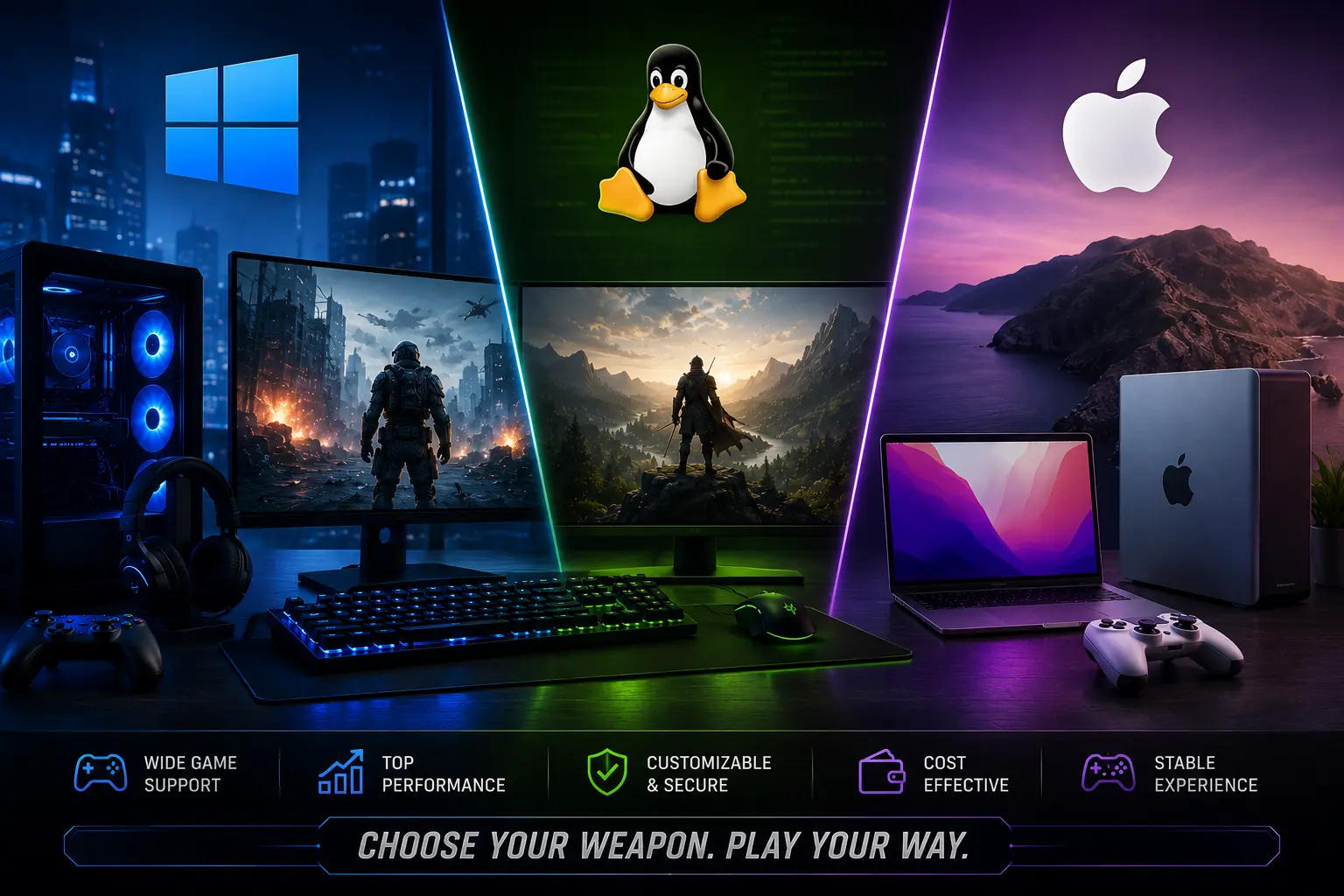 Best Operating System for Gaming in 2026 (Windows vs Linux vs Mac) 1 Best Operating System for Gaming (https://techpedian.com/)