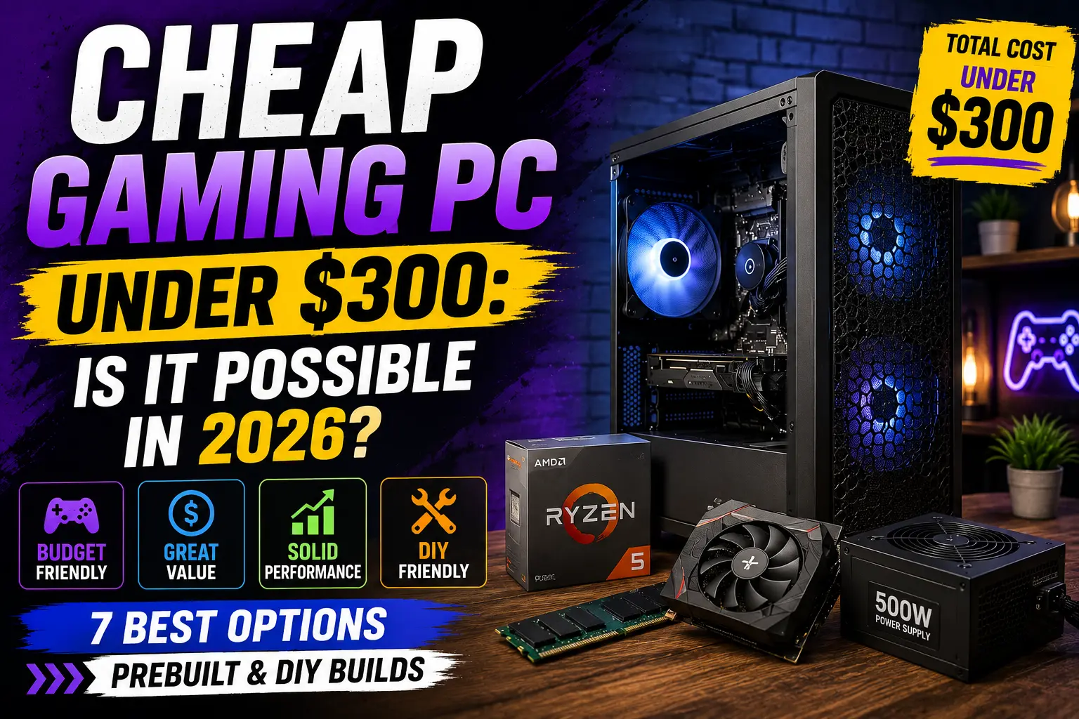 Cheap Gaming PC Under $300: Is It Possible in 2026? 2 cheap gaming pc under $300
