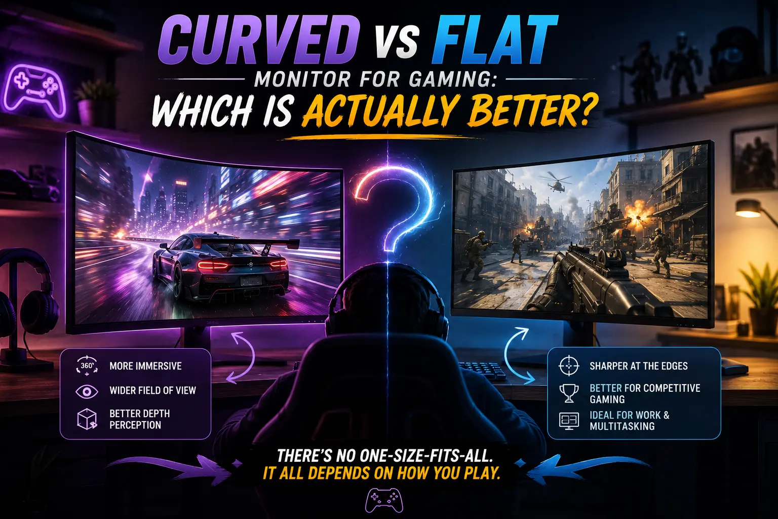 Curved vs Flat Monitor for Gaming: Which Is Actually Better?