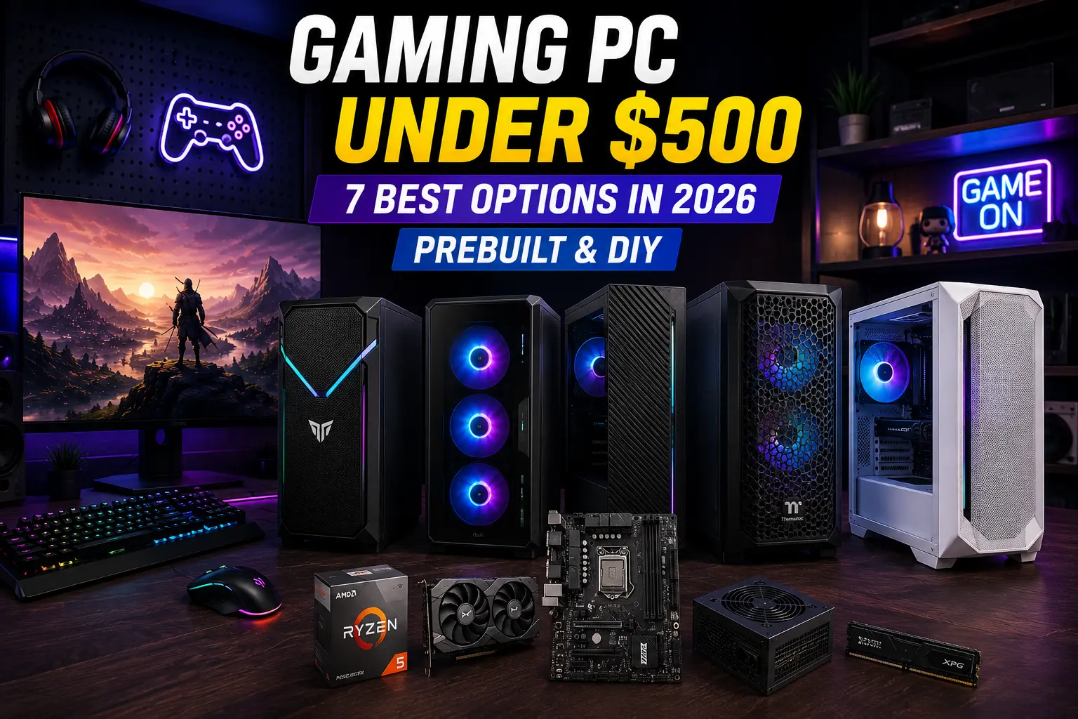 Gaming PC Under $500: 7 Best Options in 2026 (Prebuilt & DIY) 2 Gaming PC Under $500 7 Best Options in 2026 (Prebuilt & DIY)