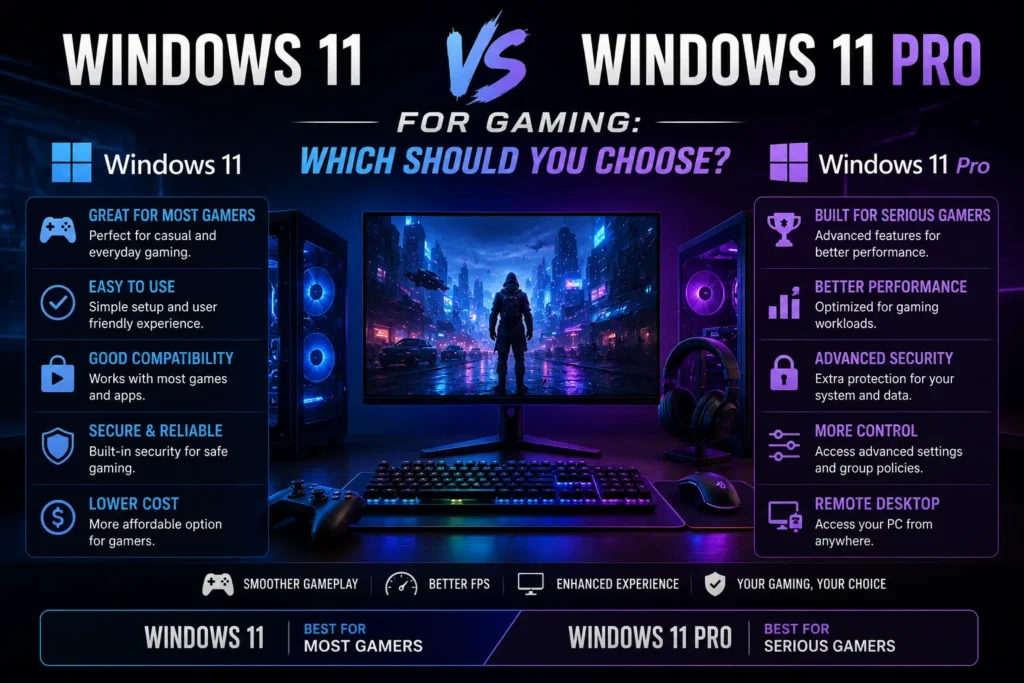 Windows 11 vs Windows 11 Pro for Gaming: Which Should You Choose? 2 windows 11 home vs pro for gaming