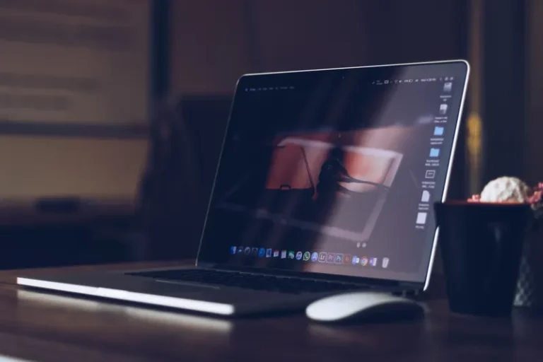 Gaming laptop on a desk