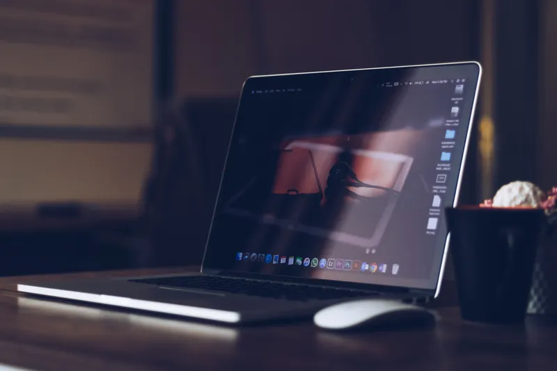 Gaming laptop on a desk